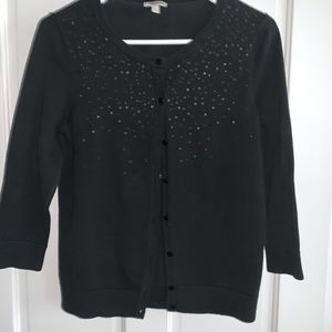 The Limited Black Cardigan with Sequins